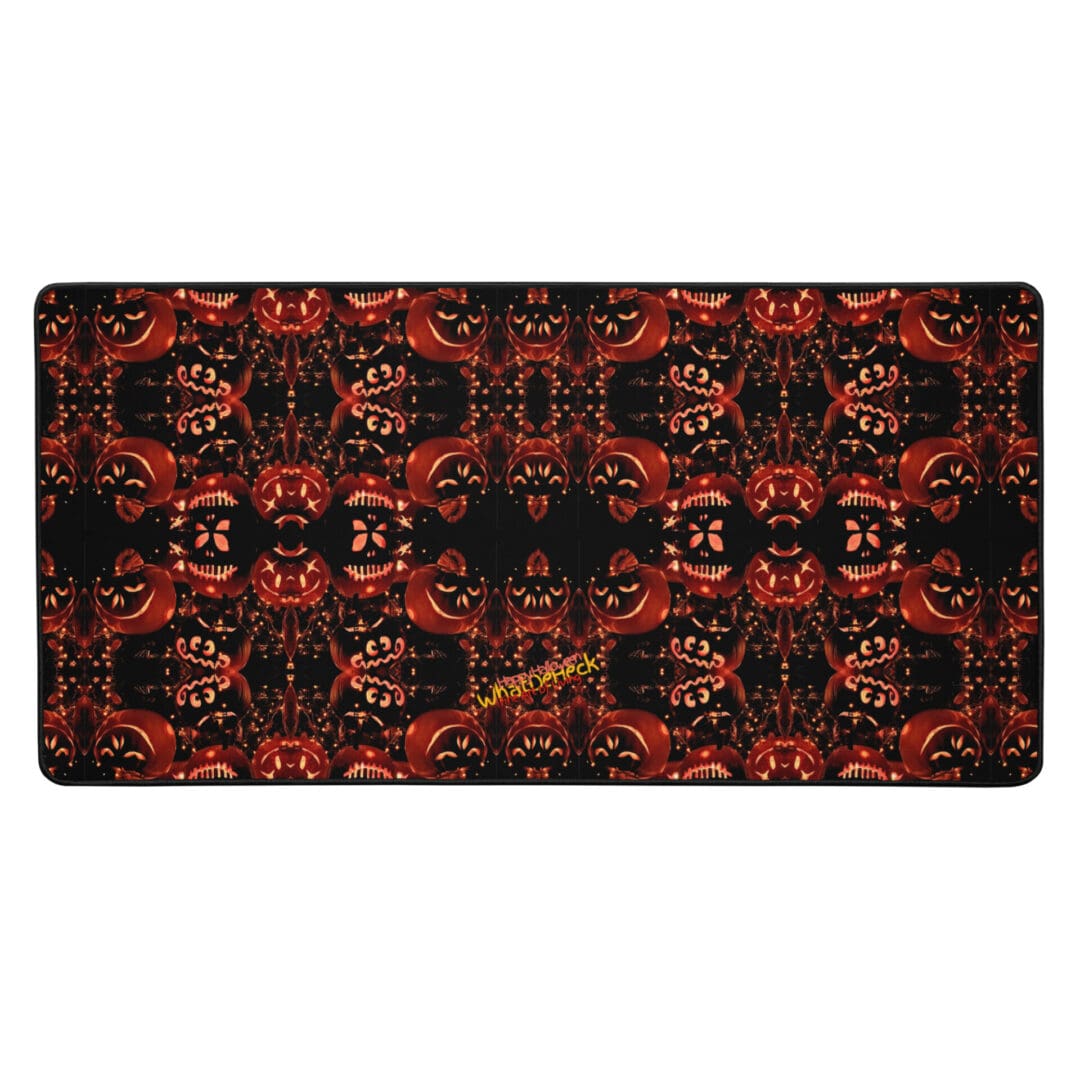 Halloween-themed symmetrical pumpkin pattern design.